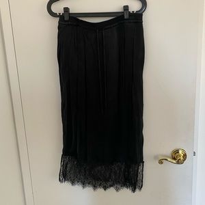 Zara midi skirt with lace detail